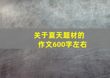 关于夏天题材的作文600字左右