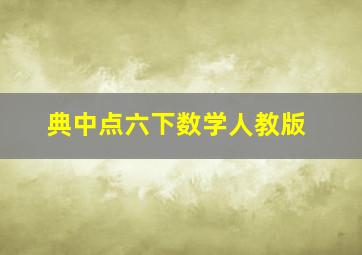 典中点六下数学人教版