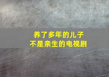 养了多年的儿子不是亲生的电视剧