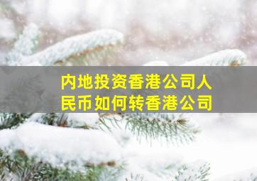 内地投资香港公司人民币如何转香港公司