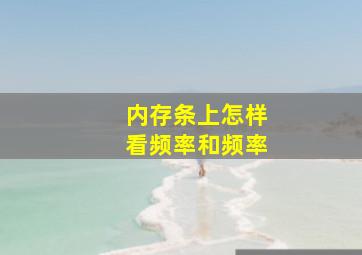 内存条上怎样看频率和频率