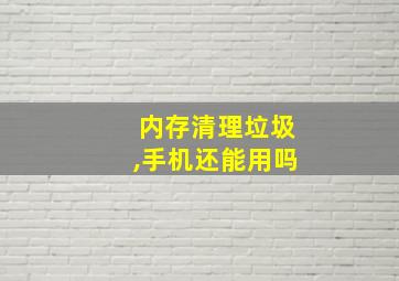 内存清理垃圾,手机还能用吗