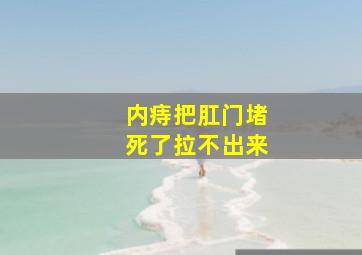 内痔把肛门堵死了拉不出来