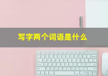 写字两个词语是什么