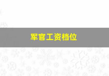 军官工资档位