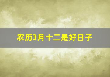 农历3月十二是好日子