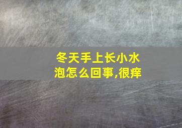 冬天手上长小水泡怎么回事,很痒