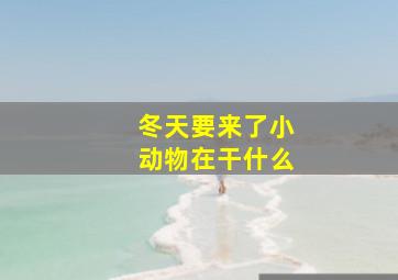 冬天要来了小动物在干什么