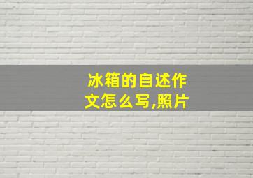 冰箱的自述作文怎么写,照片