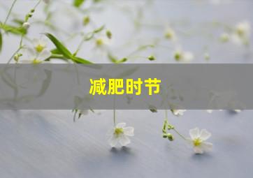 减肥时节