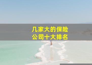 几家大的保险公司十大排名