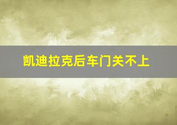 凯迪拉克后车门关不上