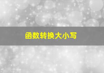 函数转换大小写