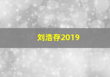 刘浩存2019