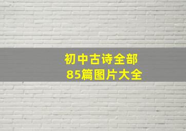 初中古诗全部85篇图片大全