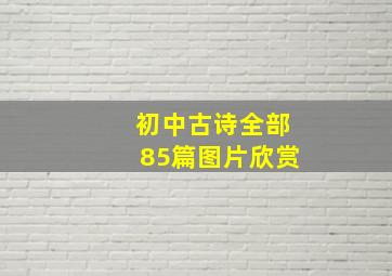 初中古诗全部85篇图片欣赏