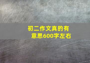 初二作文真的有意思600字左右