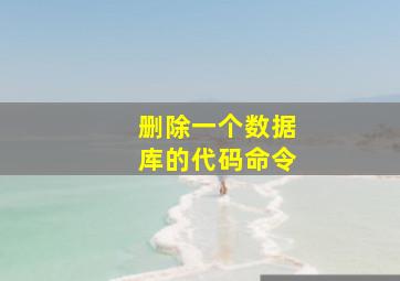 删除一个数据库的代码命令