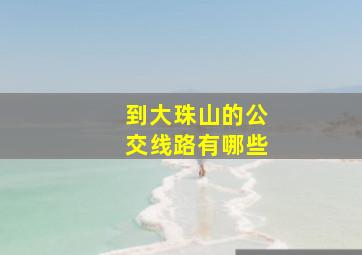 到大珠山的公交线路有哪些