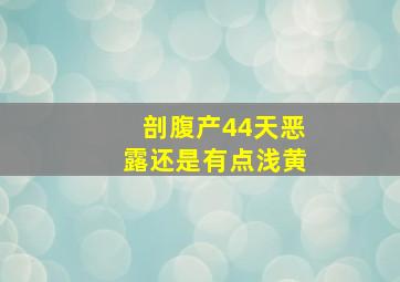 剖腹产44天恶露还是有点浅黄