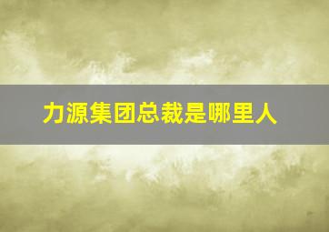 力源集团总裁是哪里人