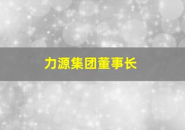 力源集团董事长