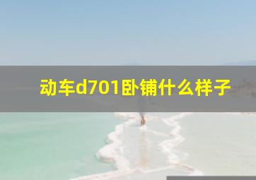 动车d701卧铺什么样子