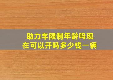 助力车限制年龄吗现在可以开吗多少钱一辆