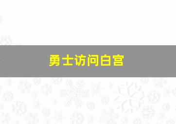 勇士访问白宫