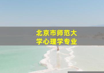 北京市师范大学心理学专业