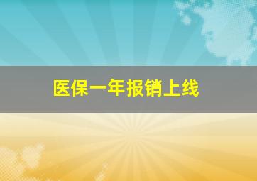 医保一年报销上线