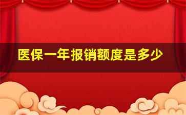 医保一年报销额度是多少