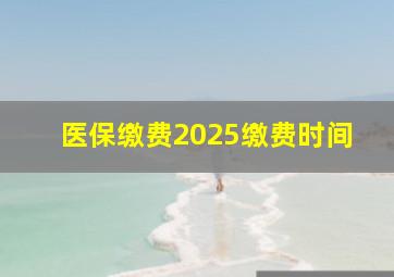 医保缴费2025缴费时间