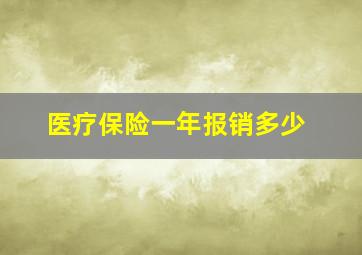 医疗保险一年报销多少