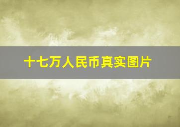 十七万人民币真实图片