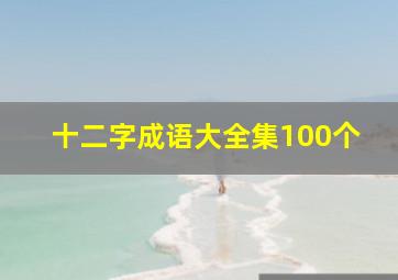 十二字成语大全集100个