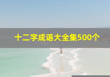 十二字成语大全集500个