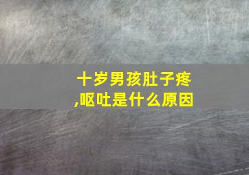 十岁男孩肚子疼,呕吐是什么原因