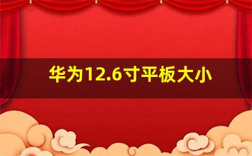 华为12.6寸平板大小