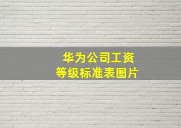 华为公司工资等级标准表图片