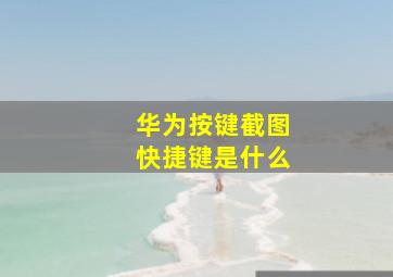 华为按键截图快捷键是什么