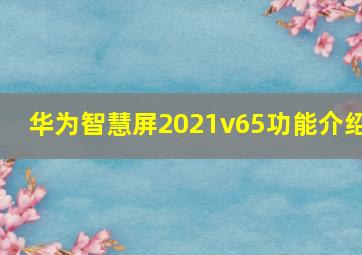 华为智慧屏2021v65功能介绍