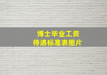 博士毕业工资待遇标准表图片