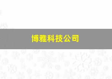 博雅科技公司