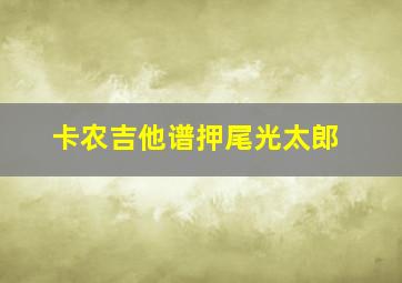 卡农吉他谱押尾光太郎