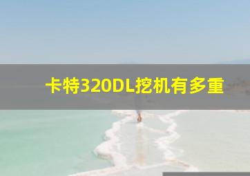 卡特320DL挖机有多重