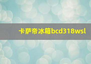 卡萨帝冰箱bcd318wsl