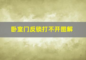 卧室门反锁打不开图解