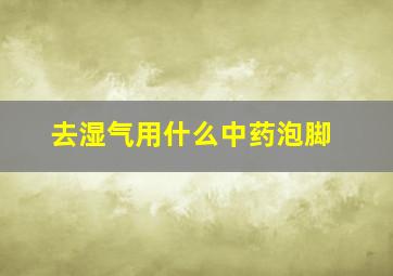 去湿气用什么中药泡脚