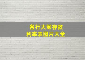 各行大额存款利率表图片大全